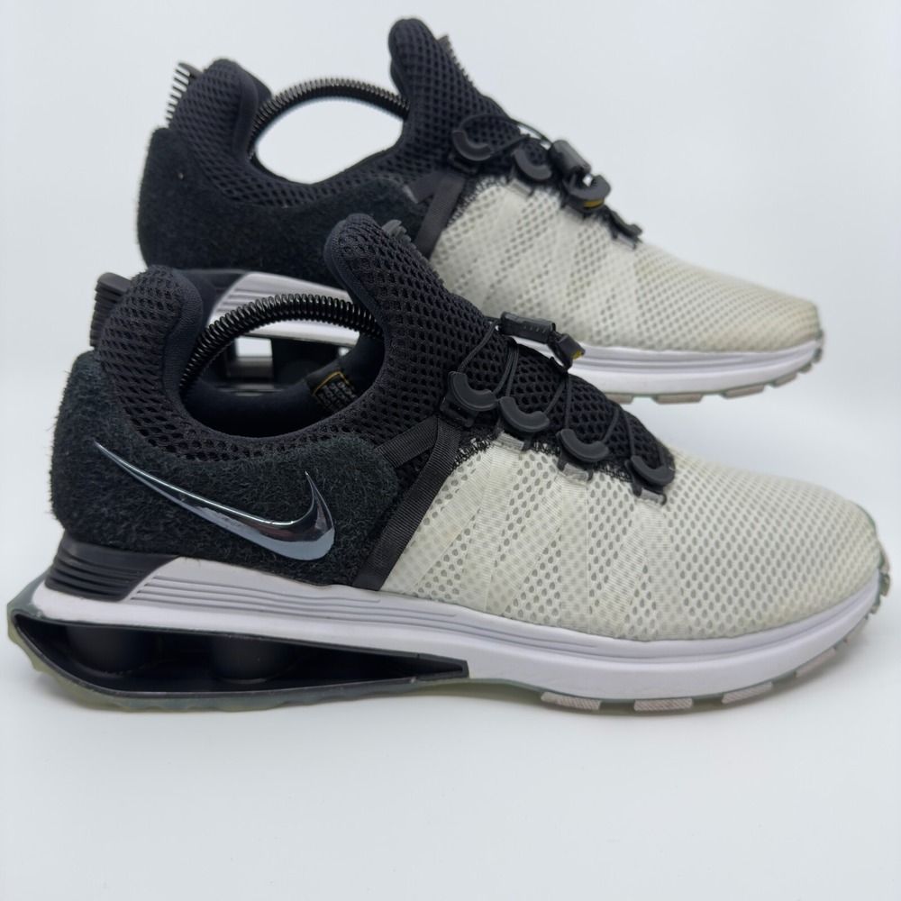 Nike Shox Gravity Mens 9.5 9 1/2‎ Running Shoes Gravity White Black Flywire Lace